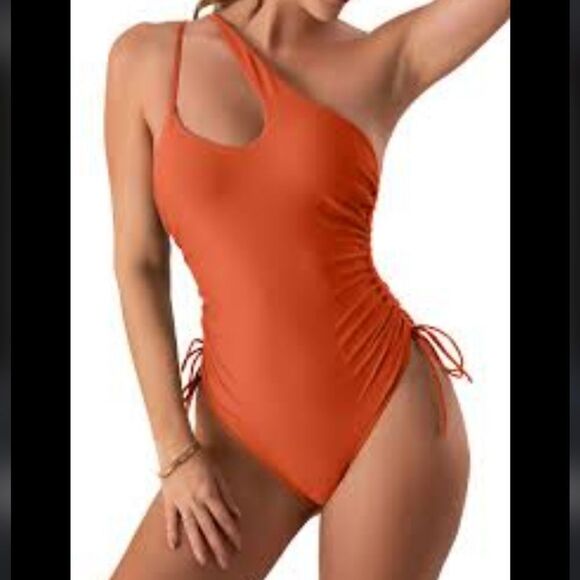 Eomenie Other - EOMENIE ONE SHOULDER ONE PIECE SWIMSUIT FOR WOMEN HIGH CUT TIE SIDE